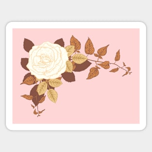 Cute Vintage Rose Splash Sticker